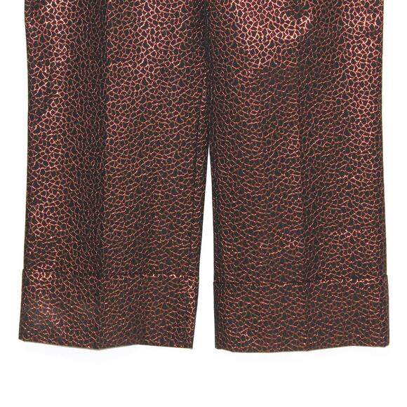 YARGICI Golden Brown Wide Leg Trouser Belt Detail Size 12 - Picture 7 of 12